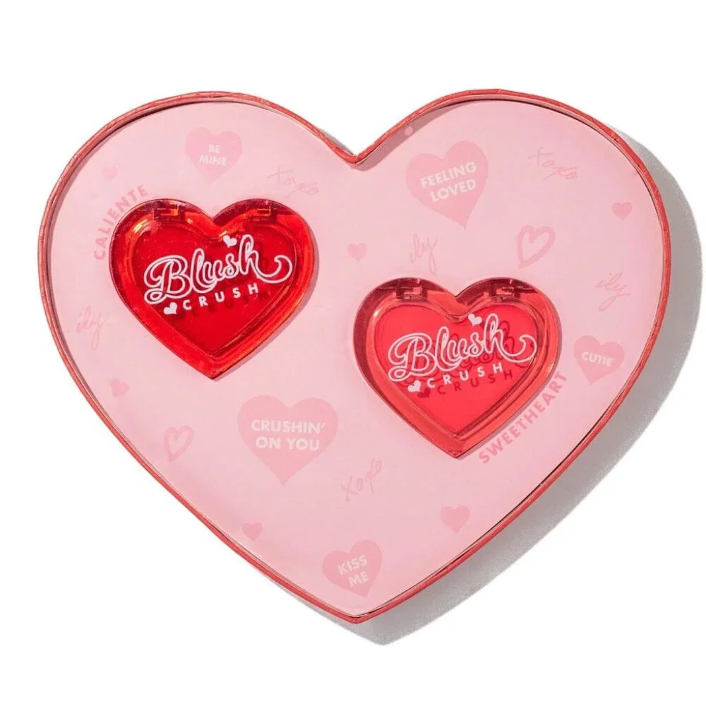 💕 Italia Deluxe Blush Crush Lip & Cheek Balm Duo Gift Set 🌹 Heart Shaped